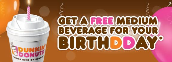 dunkin donuts free coffee  coupon