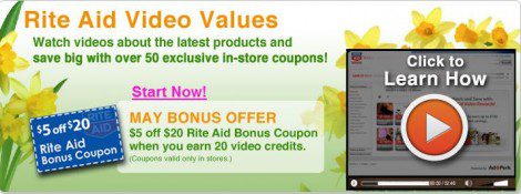 Rite aid october video values coupon