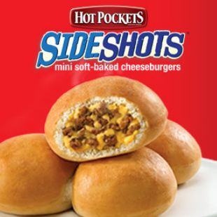 Hot pocket side shots Capitalizing on mini-sandwich and burger trends in casual dining and quick-serve restaurants, Nestle Prepared Foods Co., Solon, Ohio, has introduced Hot Pockets SIDESHOTS, a line of on-the-go sandwich snacks.