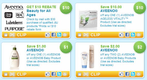 Aveeno coupons and samples