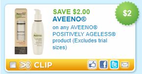 Aveeno Positively Ageless Printable Coupon