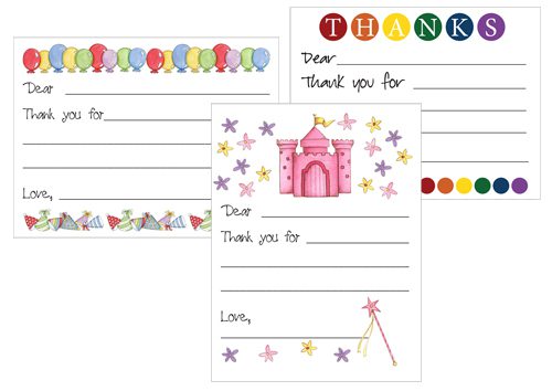 free printable thank you card templates for kids free thank you notes templates