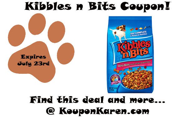 Coupons for dog food kibbles and bits