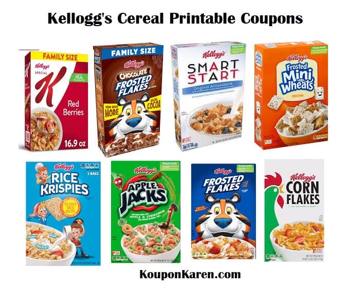Kellogg s Cereals Printable Coupons Koupon Karen Printable Coupons