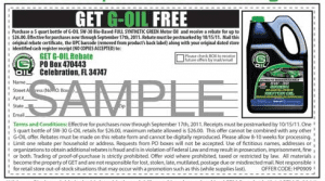 FREE G-Oil, SW-30 Bio-Based, Full Synthetic Green Motor Oil after ...