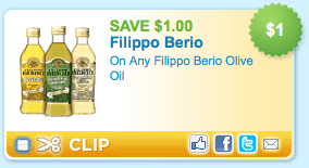 Filippo Berio Olive Oil Printable Coupon