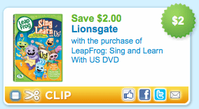 LeapFrog Sing and Learn Printable Coupon
