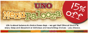 Uno Chicago Grill Printable Coupon