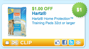 Hartz Home Protection Training Pads Printable Coupon