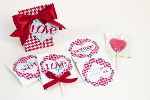 Valentine's Day lollipop covers