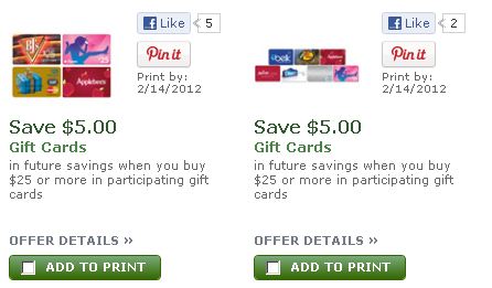 gift card coupon offers