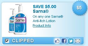 Sarna Printable coupon