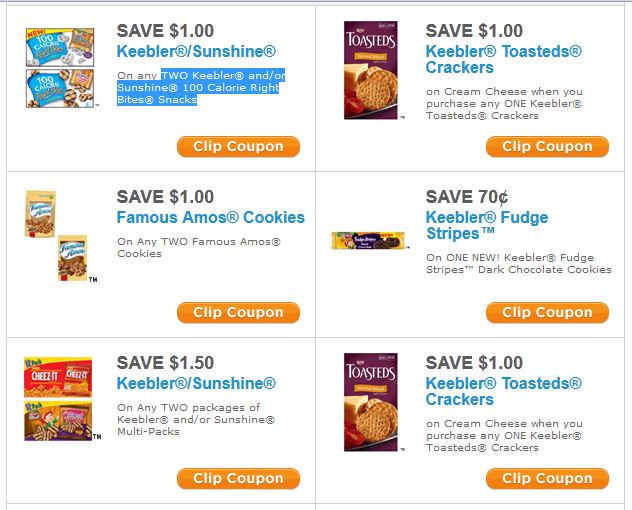 Snackpicks Printable Coupons Keebler Amos Cheez Its More Koupon