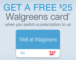 FREE $25 Walgreens Gift Card