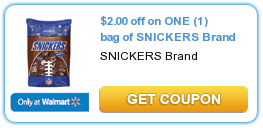 Snickers NFL Minis High Value Printable Coupon & Walmart Deal