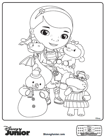 FREE Doc McStuffins Coloring Pages