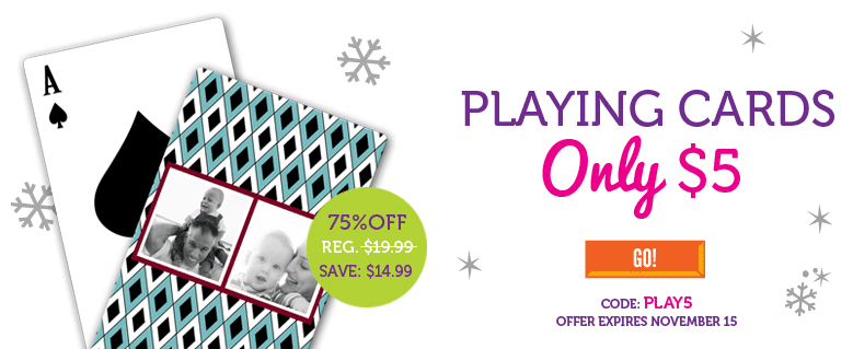 Personalized Playing Cards only $5 ($14.99 Savings!)