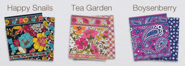 40% off Happy Snails, Tea Garden and Boysenberry at VeraBradley.com