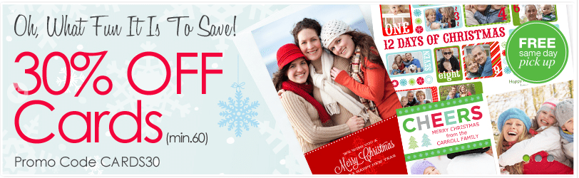 30% off Holiday Cares at CVSPhoto.com + FREE In-Store Pick Up