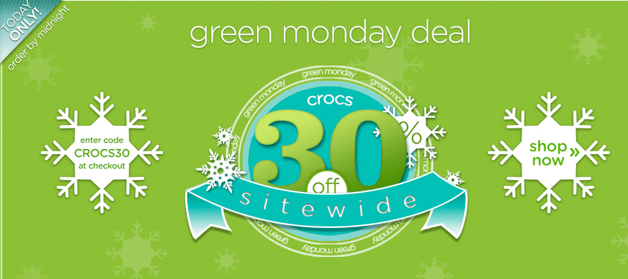 Today ONLY - Save 30% off at Crocs.com