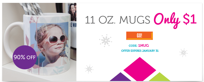 Photo Mugs only $1.00 each + Shipping