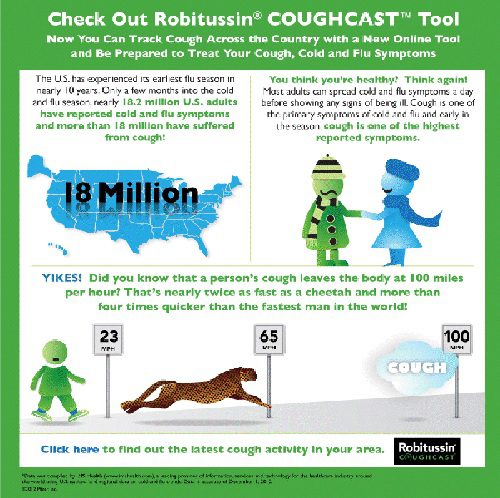Robitussin COUGHCAST Let’s You Track and Prepare to Treat Cough, Cold & Flu Symptoms