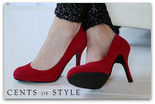 Fashion Friday Cents of Style: Red Pump and Lace Statement Necklace for $27.95