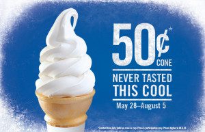 $.50 Ice Cream Cone at Burger King This Summer