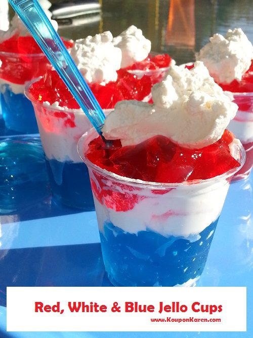 Red, White & Blue Jello Cups