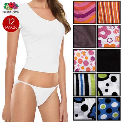 Fruit of the Loom String Bikini 12-Pack only $12.99 + FREE Shipping