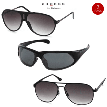 3-Pack Claiborne Mens Stylish Sunglasses for $8.99