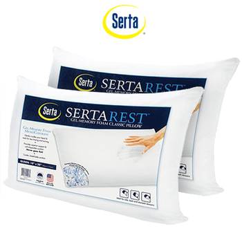 2-Pack SertaRest Gel-Memory Foam Classic Pillows for $29.99