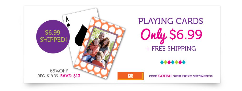 Custom Playing Cards for $6.99 + Free Shipping
