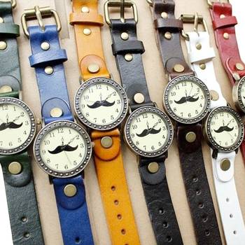 Vintage Unisex Mustache Watch for $13.99 + FREE Shipping