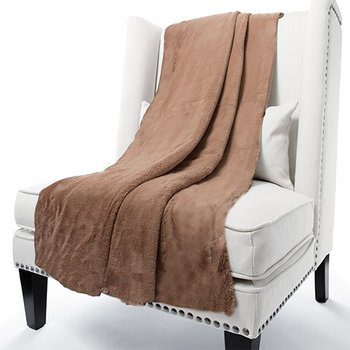 Home Trends Micro Suede/Fur Throw for $9.99