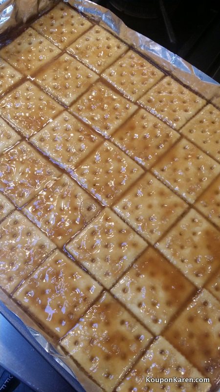 toffee on crackers
