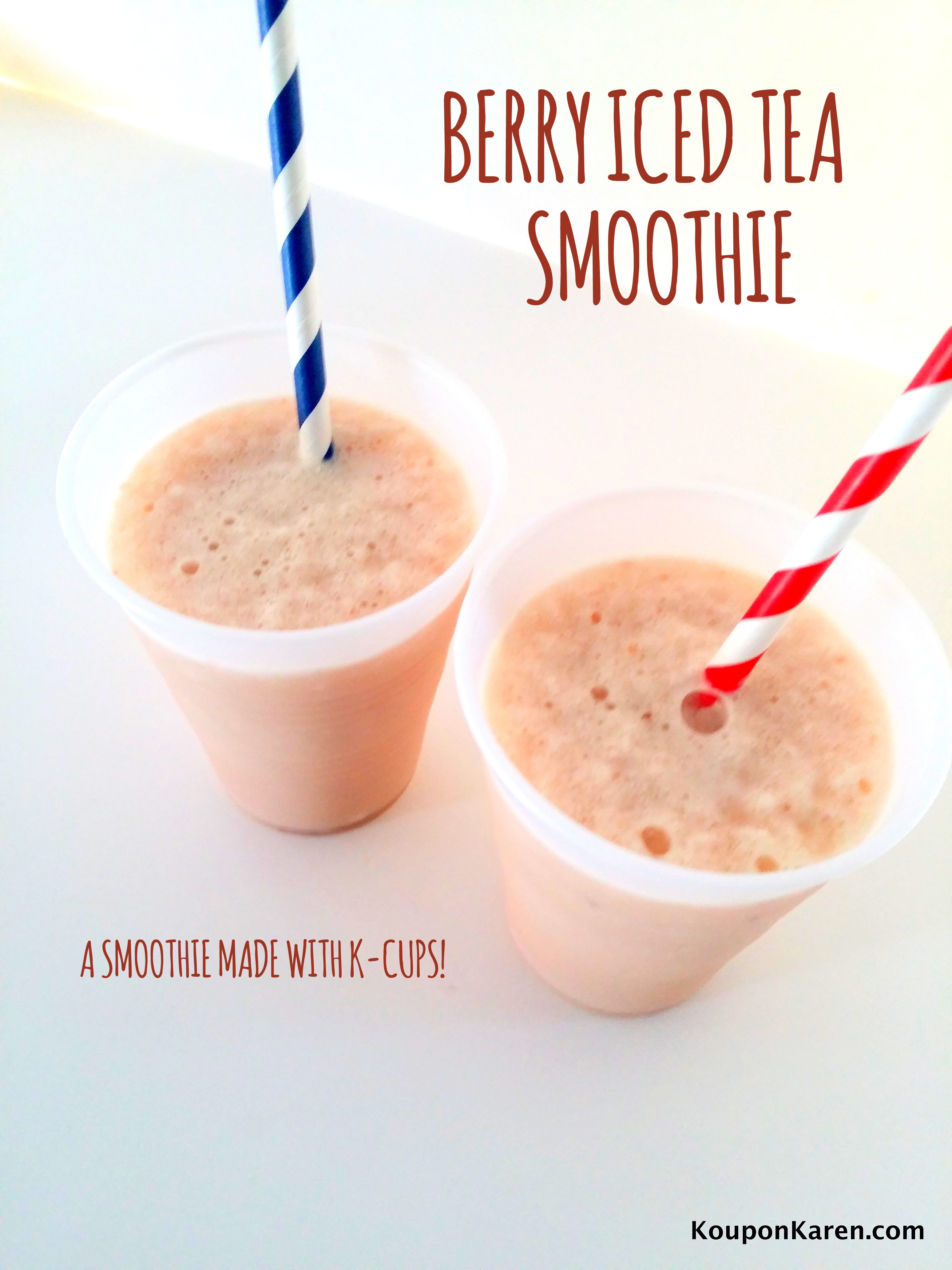 Berry Iced Tea Smoothie Recipe {Made with a K-cup!}