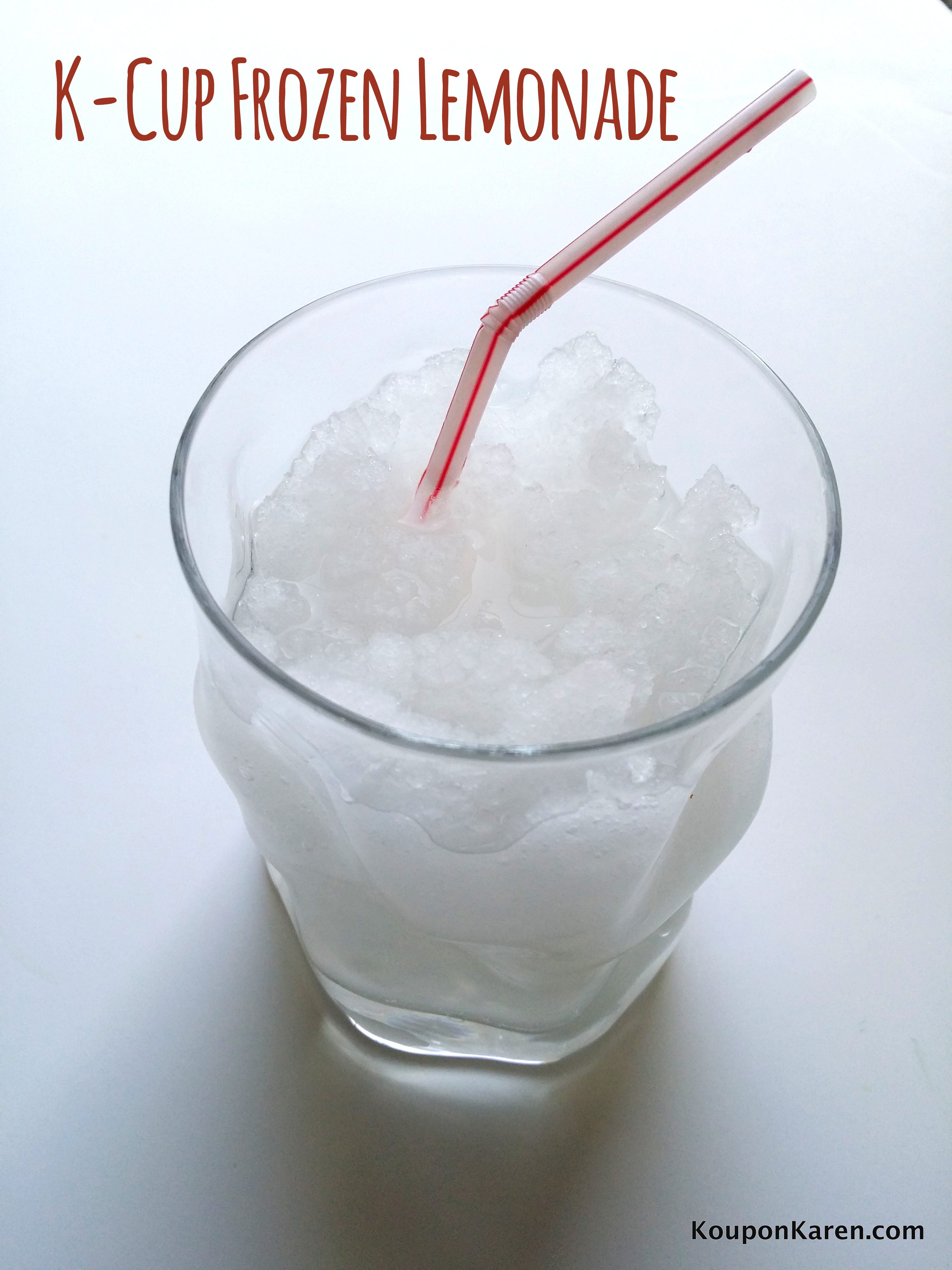 Frozen Lemonade Recipe {Made with a K-cup!}