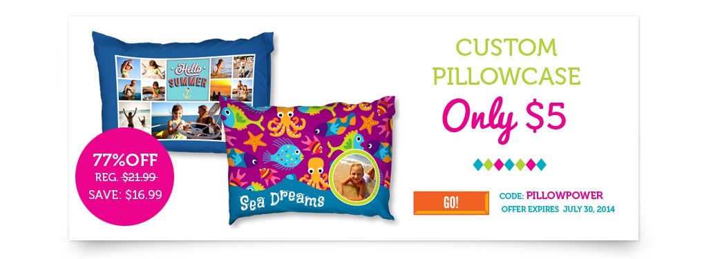 Make a Custom Pillowcase for only $5 + Shipping ($21.99 value!)