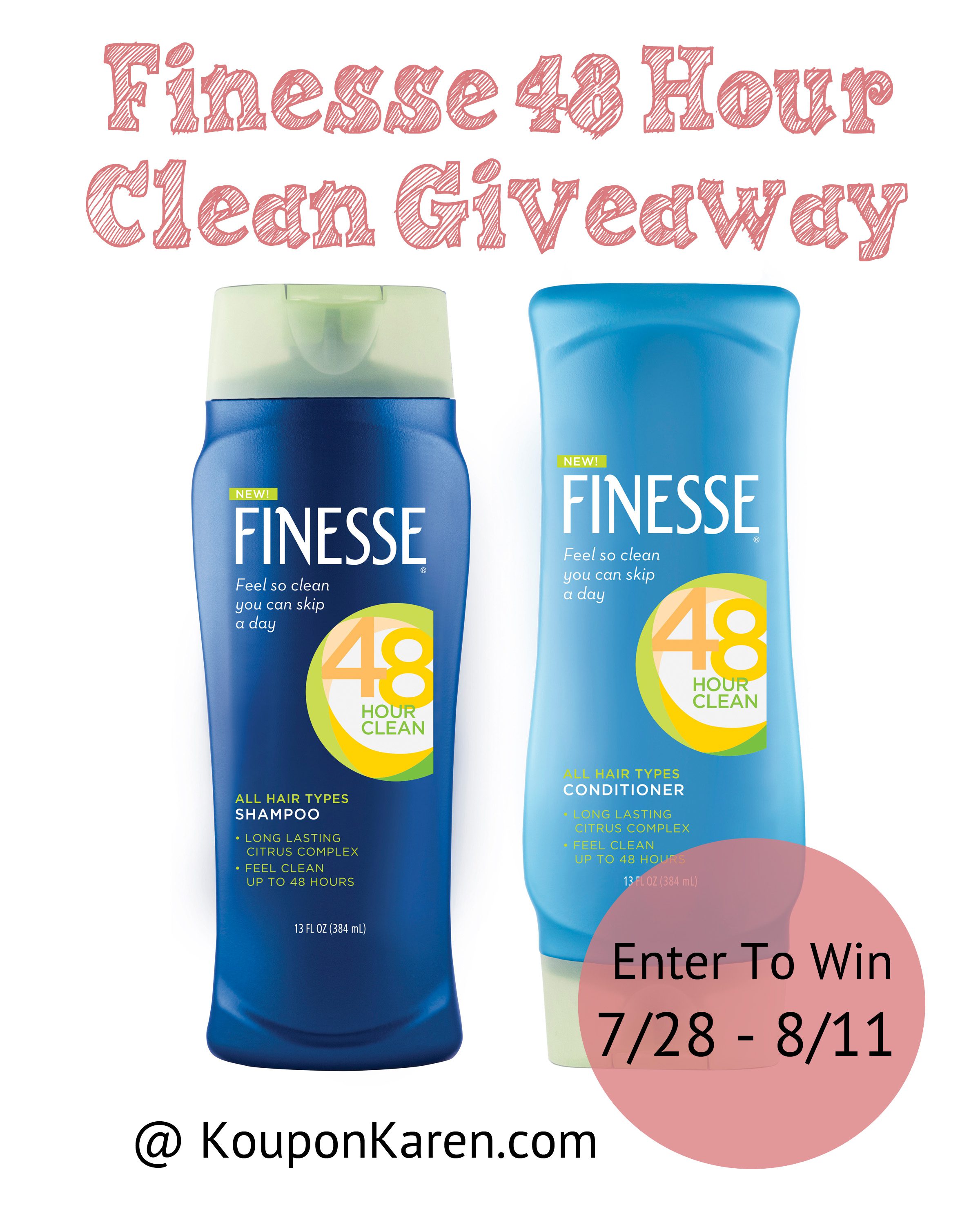 Finesse 48 Hour Clean {Giveaway}