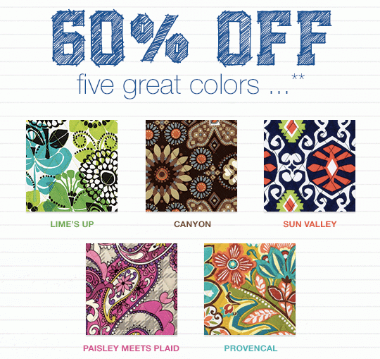 Vera Bradley 60% off Summer Sale