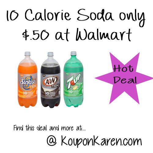 Ten Calorie Sodas only $0.50 at Walmart