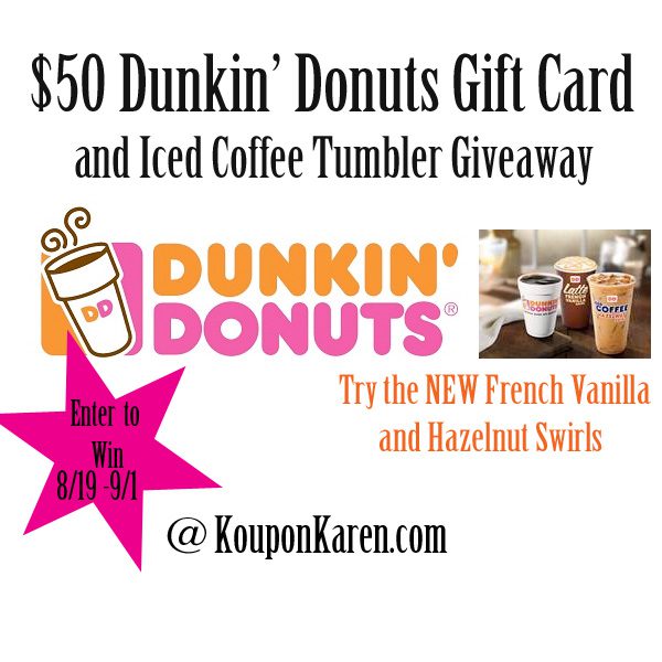 French Vanilla and Hazelnut Swirl at Dunkin’ Donuts & Win $50 Gift Card {Giveaway}