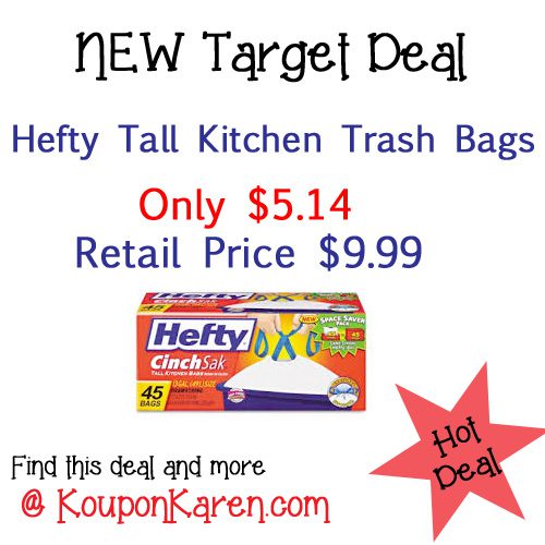 Hefty Trash Bags $5.14 at Target