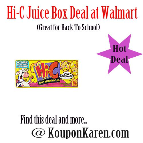 Hi-C Drink Box Deal at Walmart