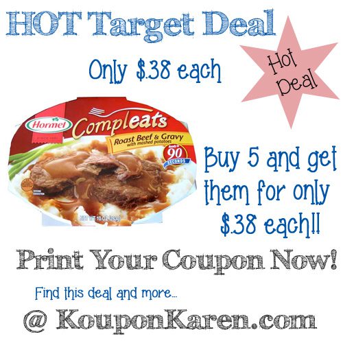 Hormel Compleats only $0.38 at Target