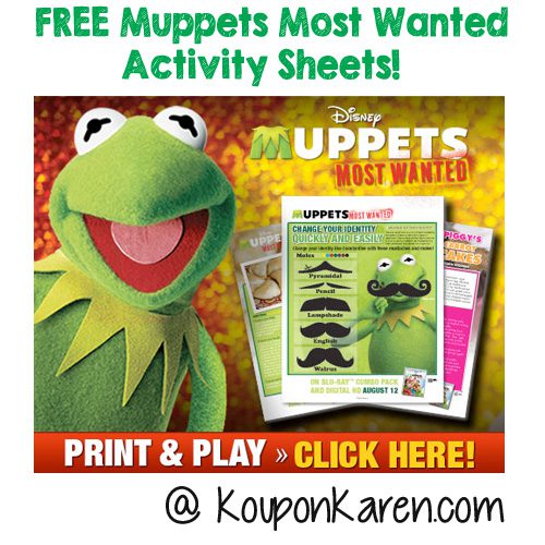 FREE Muppets Most Wanted Activity Sheets