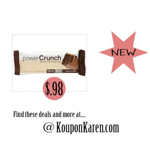 PowerCrunch Bars only $.98 each