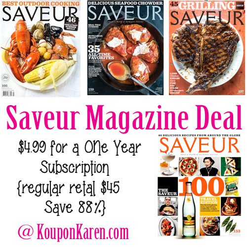 Save 88% on Saveur Magazine – $4.99 a Year!