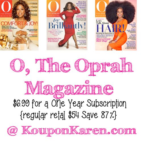 Subscribe to O, The Oprah Magazine for $6.99 a Year {New Subscriptions or Renewals}